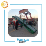 نوارنقاله بارگیری فله ۷ متری تسمه اجدار Chevron Belt عرض ۴۰-۱۰۰ سانتی‌متر کانوایر فله شن ماسه مصالح معدن سیمان زاویه دید بالا به پایین.