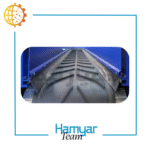 نوارنقاله بارگیری فله ۷ متری با Chevron Belt، موتور موتوژن، گیربکس حلزونی، شاسی مقاوم برای انتقال فله صنعتی.