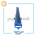 کانوایر فله نوارنقاله بارگیری فله 10 متری طول با عرض سفارشی ۴۰-۱۰۰ سانتی‌متر تسمه اجدار Chevron Belt کاربرد نوارنقاله معدن سیمان شن ماسه، نمای جلو زاویه دید.