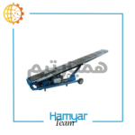 نوارنقاله بارگیری بسته ۵ متری با تسمه PVC، موتور الکتروژن، گیربکس کتابی، شاسی ۴۰×۸۰.