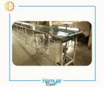 20-meter stainless steel conveyor belt, 50 cm width, for industrial packaging and product handling, by HamyarTeam Machinery