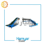 نوارنقاله بسته ۱۰ متری با تسمه Grip مقاوم، زاویه دید سه‌چهارم، طول ۱۰ متر، عرض ۶۰–۸۰ سانت، موتور موتوژن، گیربکس حلزونی، شاسی فلزی با قابلیت چرخ‌دار، مناسب کارگاه‌های صنعتی کوچک