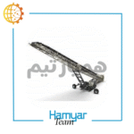 نوارنقاله معدن فله بارگیری شن ماسه ۱۲ متری با تسمه اجدار Chevron Belt عرض سفارشی ۴۰-۱۰۰ سانتی موتور الکتروژن گیربکس حلزونی، تصویر نمونه‌کار مشتری از زاویه عملیاتی.