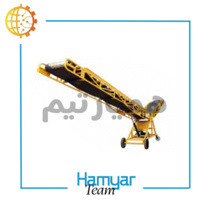 نوارنقاله بارگیری بسته ۱۲ متری، عرض ۶۰ سانت، تسمه PVC/PU، شاسی فولادی، موتور گیربکس حلزونی سهند، زاویه دید روبهرو، مناسب بستههای صنعتی و کیسه