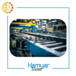 نوارنقاله بارگیری بسته ۱۲ متری، عرض ۶۰ سانت،شاسی فولادی، موتور گیربکس حلزونی، زاویه دید بالا و نیم‌رخ، مناسب گونی‌بر، پک‌بر