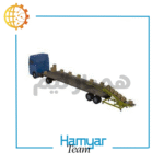 نوارنقاله بسته‌بر ۶ متری با تسمه PVC سفید، ساخت همیارتیم، تصویر مایل از بالا، عرض سفارشی.