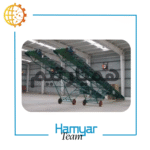 نوارنقاله سیمان فله کانوایر بارگیری 10 متری تسمه اجدار Chevron Belt با طول 10 متر عرض ۴۰-۱۰۰ سانت سفارشی کاربرد معدن مصالح شن ماسه، نمای مونتاژ زاویه دید.