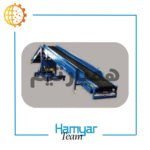 نوارنقاله بارگیری بسته ۸ متری چرخ‌دار با تسمه PVC، عرض قابل سفارش، مناسب کارگاه بسته‌بندی.