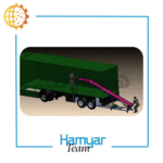 Loading conveyor 5m for bags with PVC belt, adjustable width 40–100 cm, side view, HamyarTeam industrial conveyor.