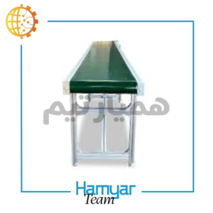 نوارنقاله جت پرینتر آهنی سفارشی همیارتیم، طول ۰.۵ تا ۱۵ متر، عرض ۵ تا ۱۰۰ سانت، تسمه PVC و PU مدولار/ماژولار، موتورگیربکس صنعتی سرعت ثابت یا متغیر، مناسب خطوط چاپ تاریخ رومیزی و ایستاده، سازگار با چاپگرهای معتبر بازار، برند ماشینسازی همیار، جزئیات واقعی تصویر، اشاره غیرمستقیم به بازار آنلاین تجهیزات صنعتی.