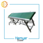 نوارنقاله جت پرینتر تمام استیل، طول ۰.۵ تا ۱۵ متر، عرض ۵ تا ۱۰۰ سانتی‌متر، تسمه PU یا PVC مقاوم، موتورگیربکس صنعتی با سرعت متغیر، مناسب چاپ تاریخ، تولید توسط ماشین‌سازی همیار – همیارتیم، قابل استفاده رومیزی یا ایستاده، سازگار با چاپگرهای بازار، انتخابی ایده‌آل برای افزایش بهره‌وری کارگاه‌ها و کسب‌وکارهای کوچک.