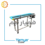 کانوایر چاپ تاریخ ۱ متری بدنه آهن با تسمه PVC و موتورگیربکس صنعتی، مناسب چاپ تاریخ توسط جت‌پرینترهای مختلف. دارای عرض قابل انتخاب و طراحی ماشین‌سازی همیار