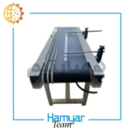 نوارنقاله جت پرینتر ۱ متری استیل با تسمه مدولار/ماژولار، موتورگیربکس صنعتی، سرعت متغیر، عرض سفارشی ۸.۵ تا ۶۰ سانت، مناسب خطوط نوارنقاله چاپ تاریخ، محصول ماشین‌سازی همیار و همیارتیم، سازگار با جت پرینترهای معتبر بازار و آماده استفاده در بازارهای آنلاین.