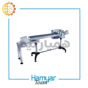 نوارنقاله جت پرینتر اینورتردار با تسمه PVC یا PU، موتورگیربکس صنعتی، سرعت متغیر، بدنه استیل یا آهنی، تولید همیارتیم، مناسب نوارنقاله خط چاپ تاریخ با عرض سفارشی ۸.۵ تا ۶۰ سانت و بالاتر.