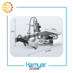 نوارنقاله جت پرینتر رومیزی استیل با تسمه PU، عرض قابل سفارشی ۸.۵ تا ۶۰ سانت، موتورگیربکس صنعتی با سرعت متغیر، مناسب چاپ تاریخ روی محصولات، برند ماشین‌سازی همیار و همیارتیم، سازگار با چاپگرهای معتبر بازار، تصویر واقعی محصول.