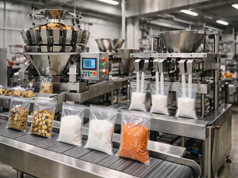 تفاوت دستگاه پرکن وزنی و حجمی در بسته‌ بندی مواد غذایی