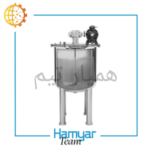500L industrial stainless steel mixer, 304/316 grade, gearbox agitator, industrial gearbox motor with variable speed, pneumatic discharge, steel chassis, engineered design, fully customizable, HamyarTeam Machinery.